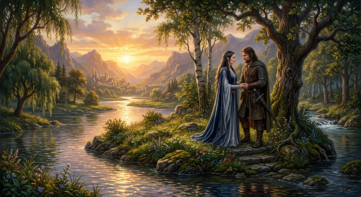 Beren y Lúthien viviendo su segunda vida en la isla de Tol Galen