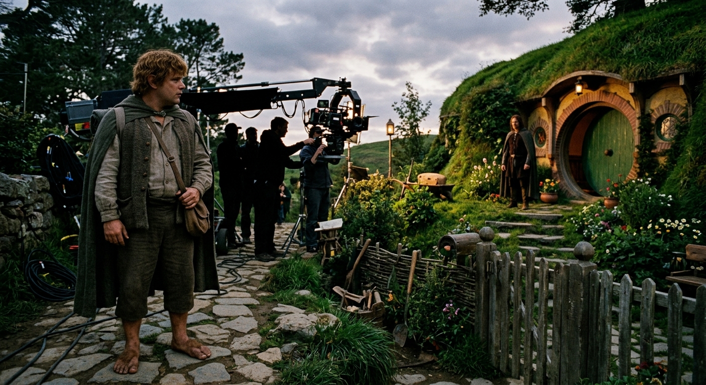 Técnica de perspectiva forzada usada en el rodaje de El Señor de los Anillos para simular el tamaño de los hobbits